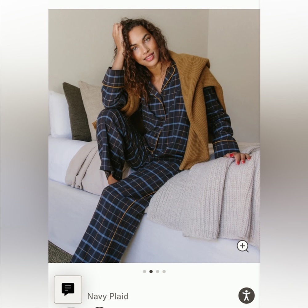 Jenni Kayne Navy Plaid Pajama Set